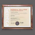 Carisbrooke Walnut Finish Certificate Holder